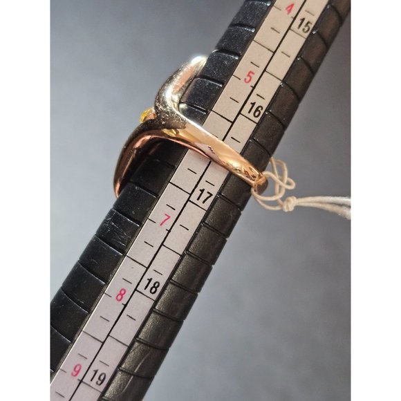 **Final Sale** Rose gold tone oval rhinestone ring - Picture 10 of 10